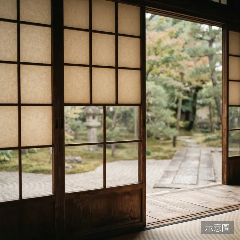 禪堂窗景（示意圖）
